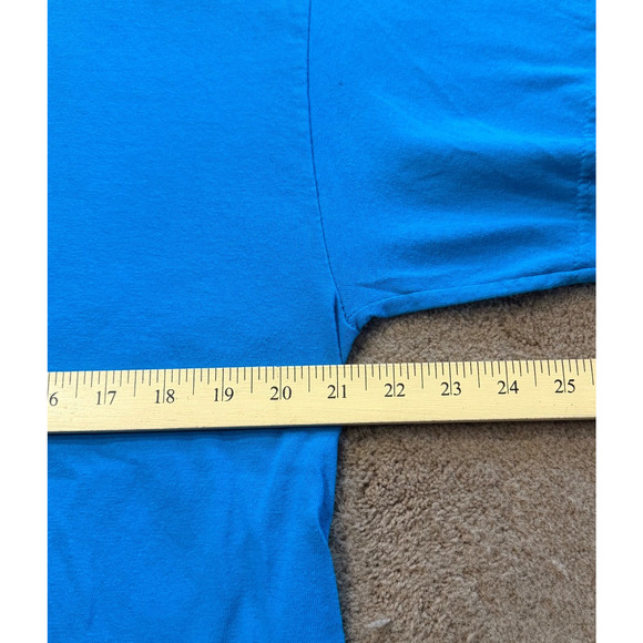 Vintage Oakley Tee Mens Blue with black White Logo Size Large EUC - Picture 6 of 7